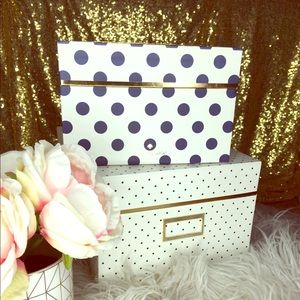 Kate Spade Navy Polka Dot Nesting Boxes
